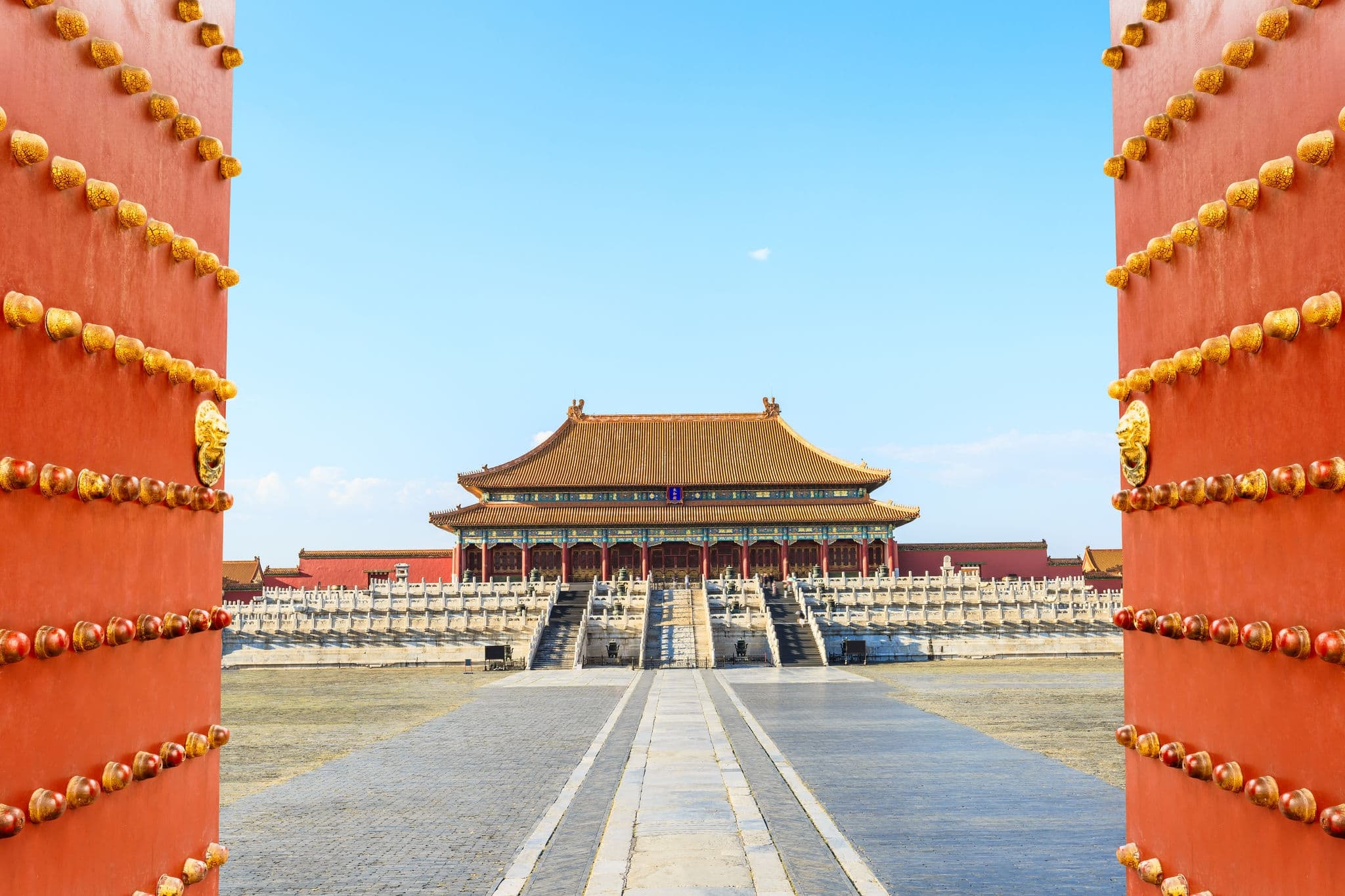 ancient royal palaces of the Forbidden City in Beijing,China