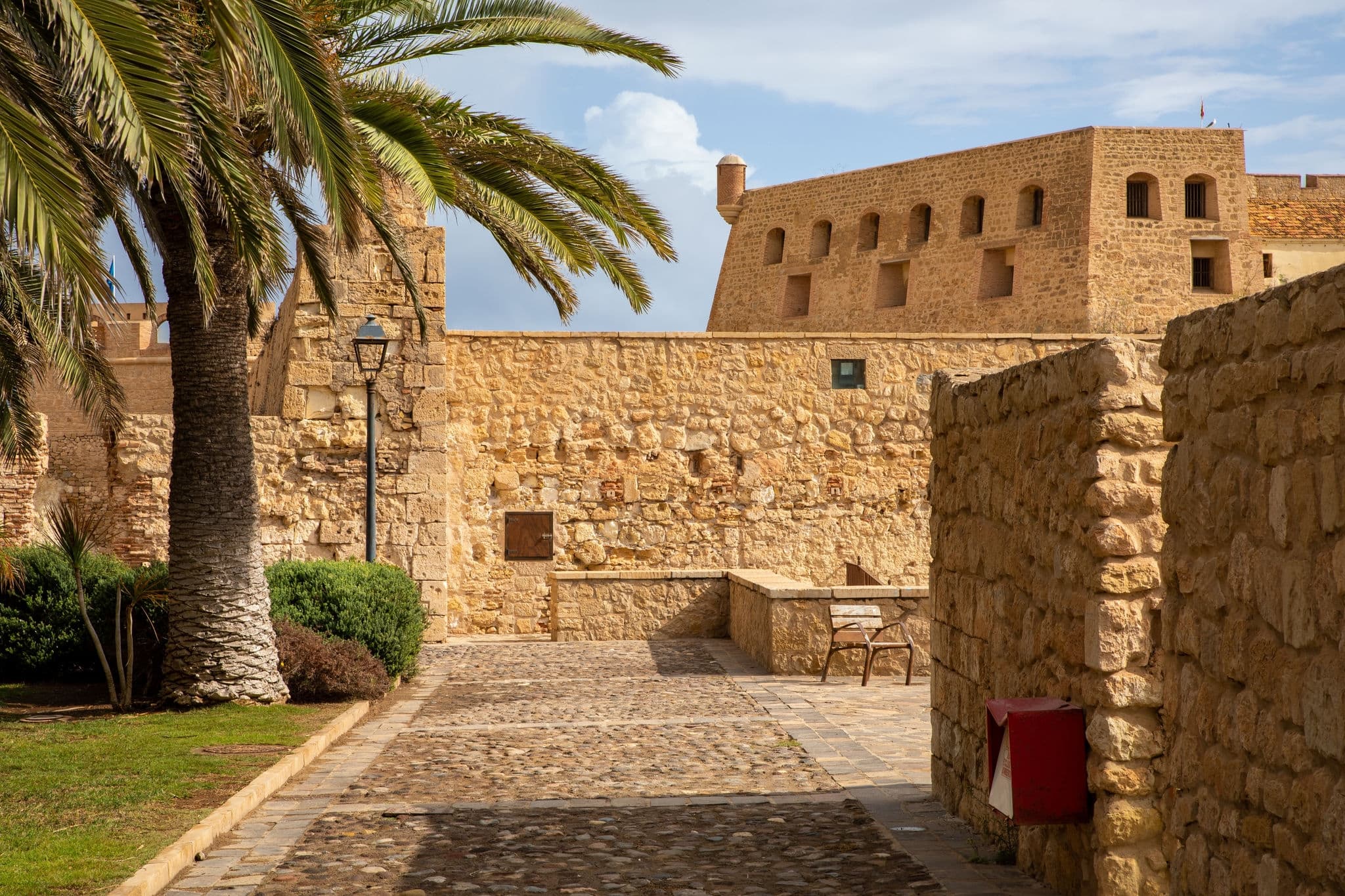 Melilla Fortress. Traditional Architecture in Old Melilla. Melilla is Spanish enclave located in Africa, bordering with Morocco.