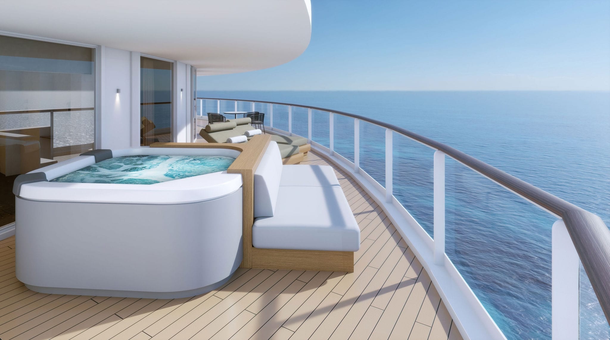 The Haven Aft-Facing Owner's Suite with Master Bedroom & Large Balcony, Norwegian Prima.