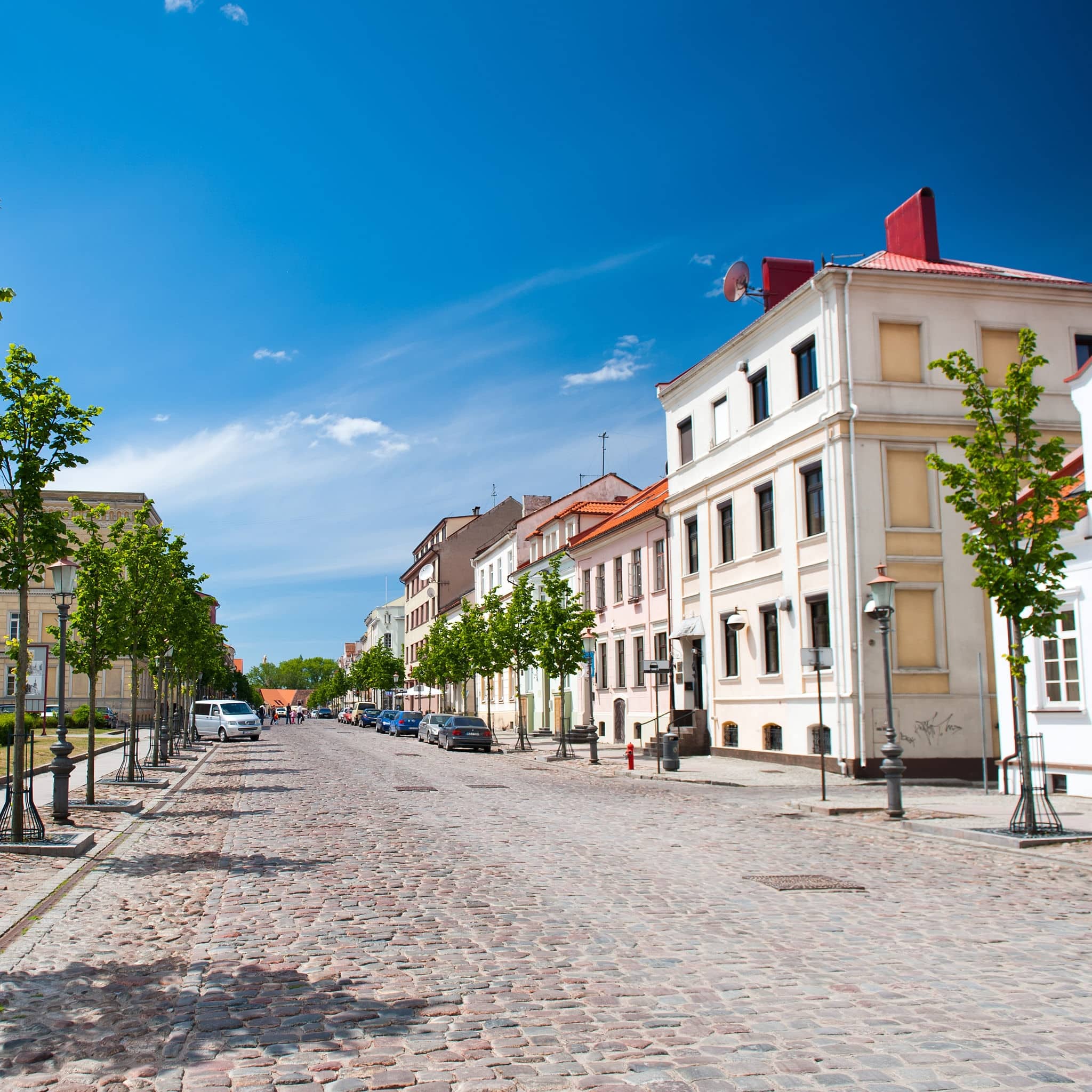 Old-town of Klaipeda, Lithuania. Klaipeda is the third largest city in Lithuania.