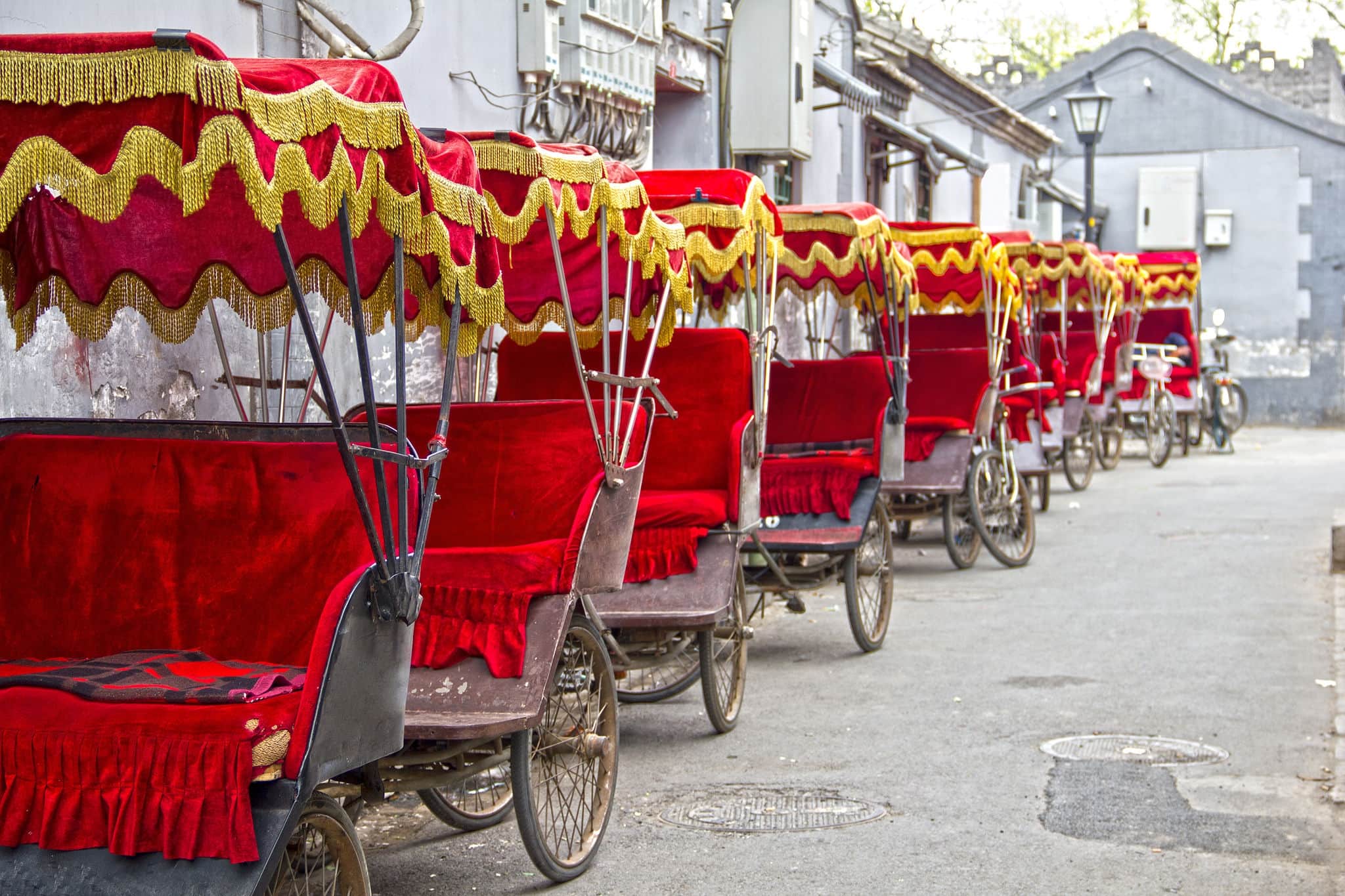 Typical Asian rickshaws