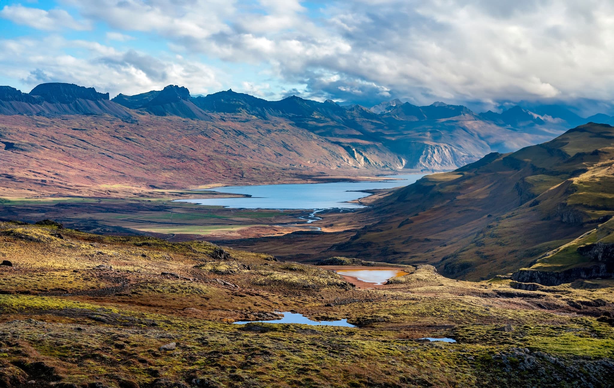 Wilderness landscape near Djupivogur in the Austurland region in the east of Iceland.