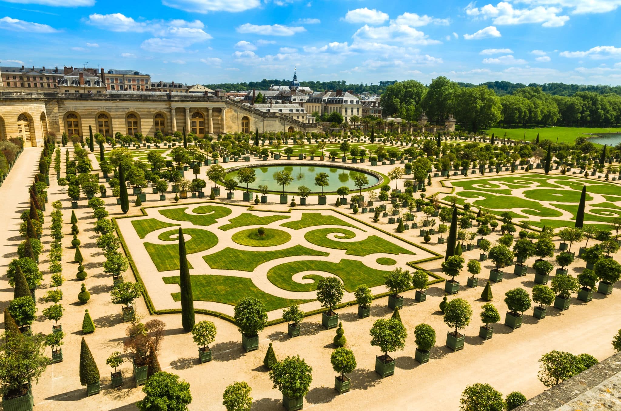Versailles, France: Gardens of the Versailles Palace near Paris, France.