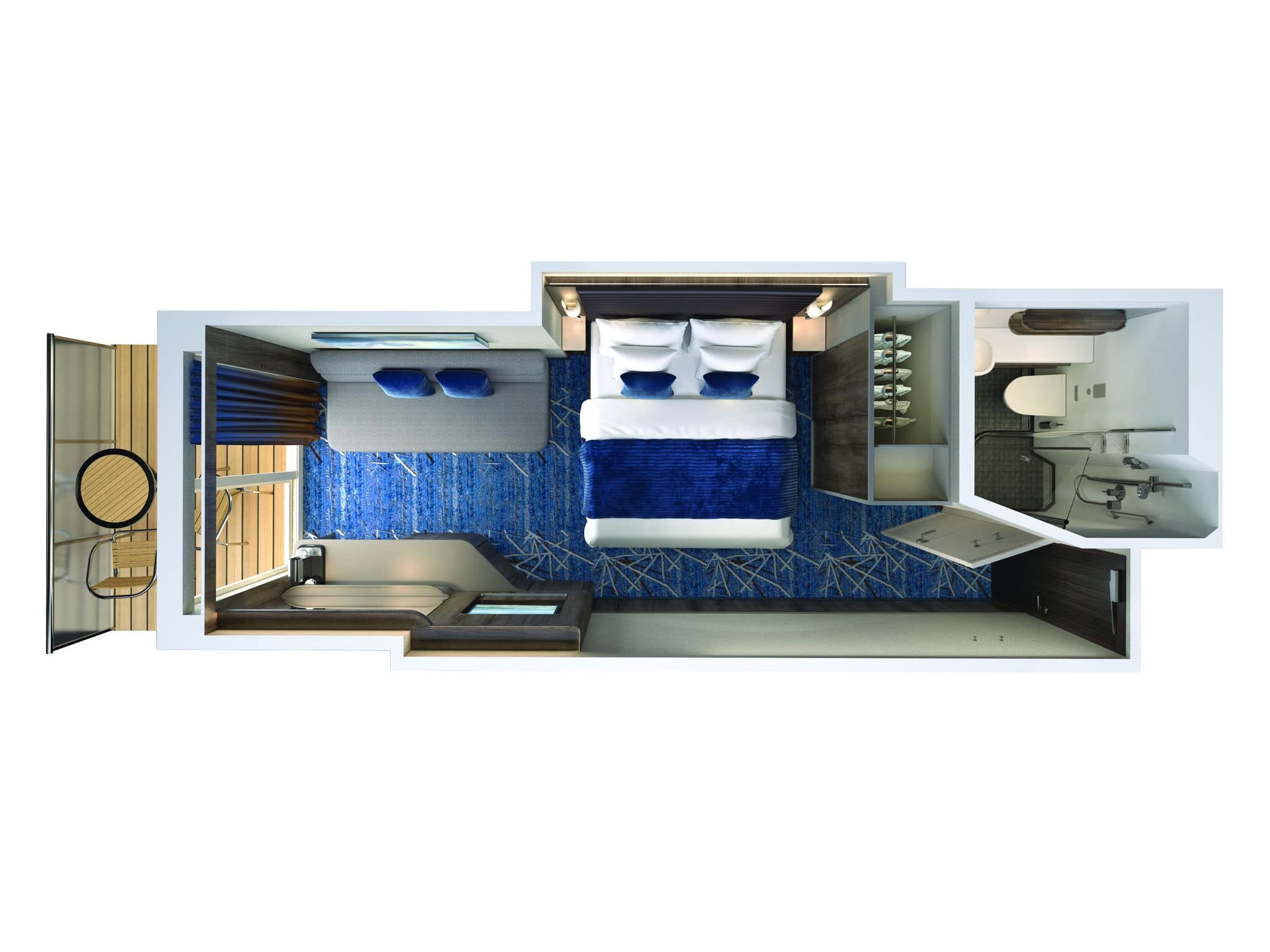 Balcony Floor Plan on Norwegian Encore