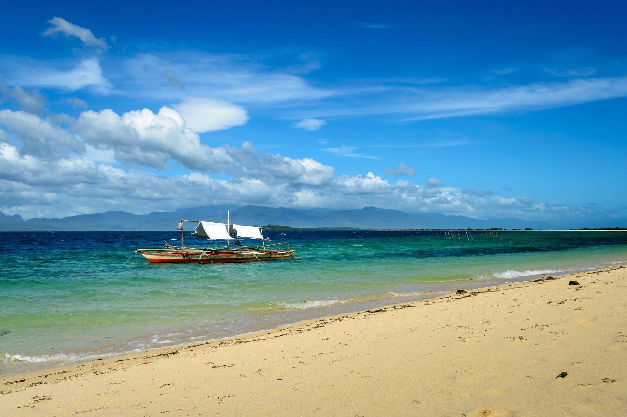 A boat near beach at Puerto Princesa, Palawan, Philippines