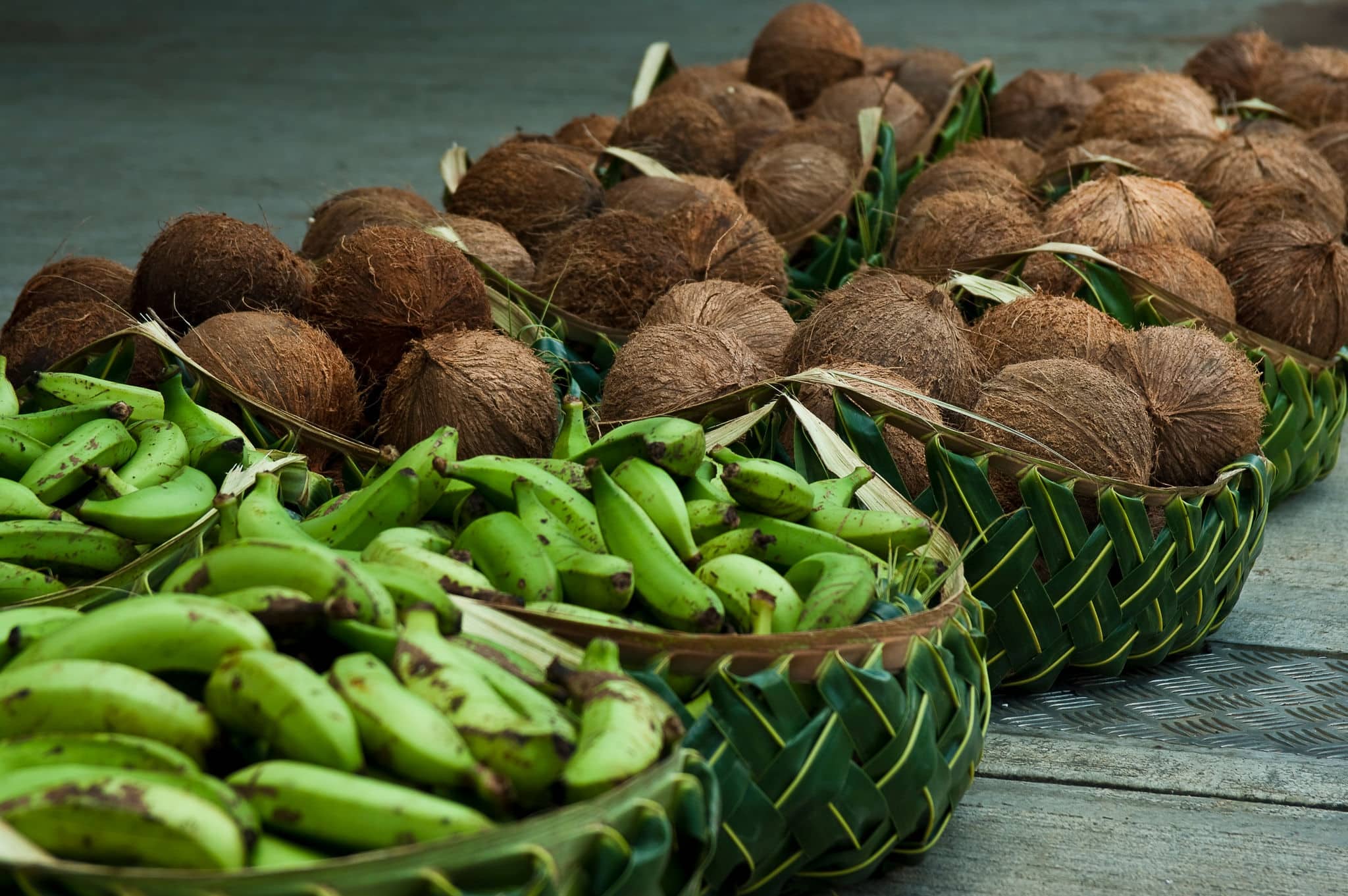 Local market in Pago Pago, Tutuila Island, American Samoa.