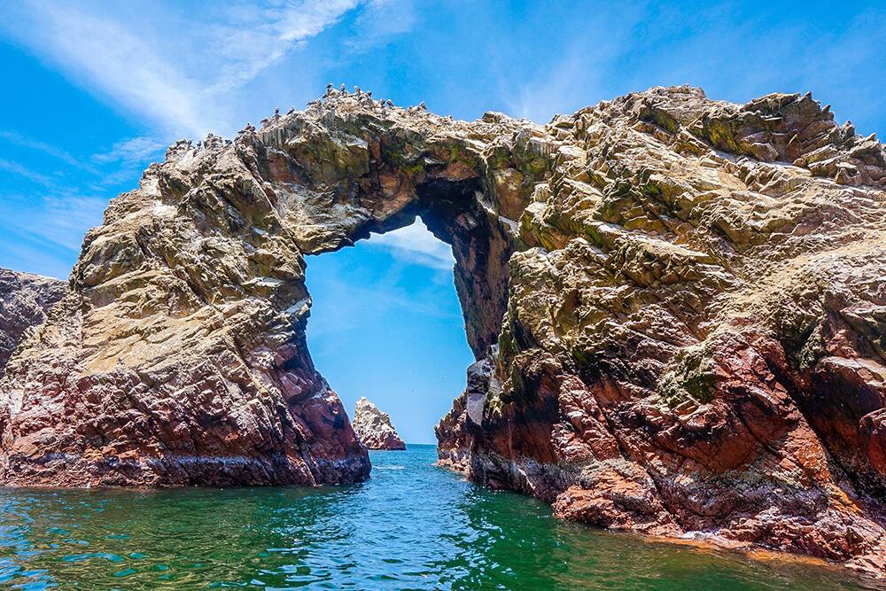 Rock formations at the Ballestas Islands, near Pisco Peru Rock formations at the Ballestas Islands, near Pisco Peru