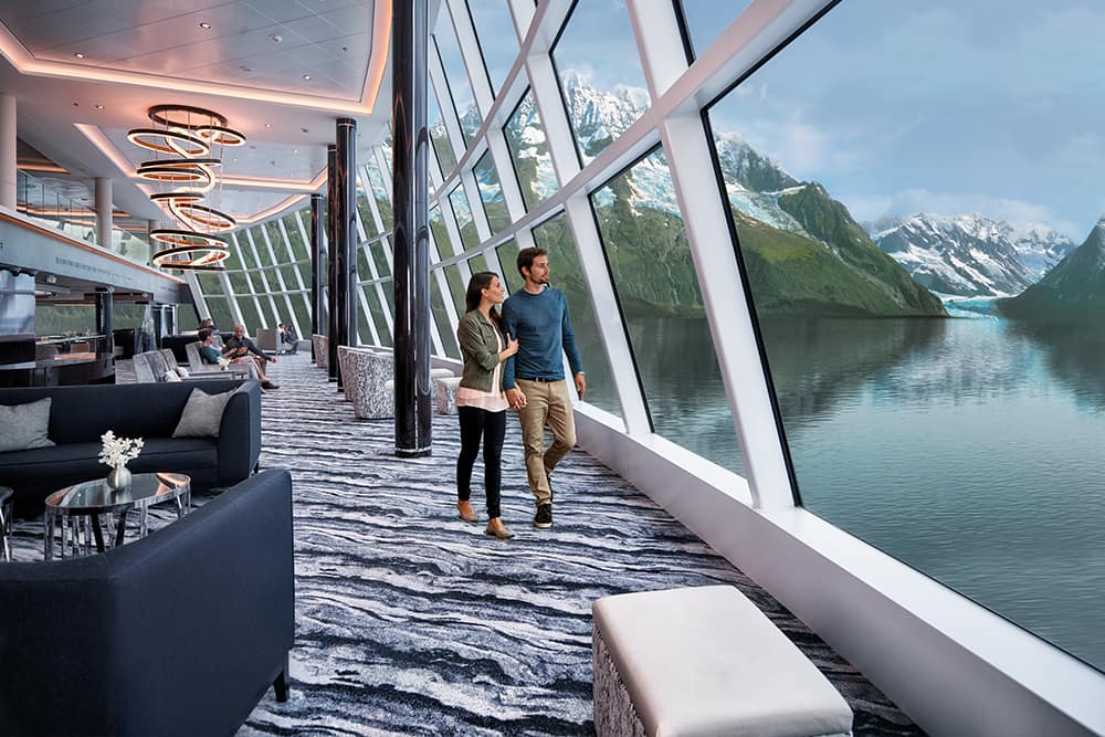 El Observation Lounge en el Norwegian Bliss
