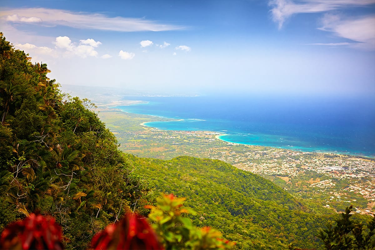 Fascinating view of Puerto Plata from the top of Pico Isabel de Torres.