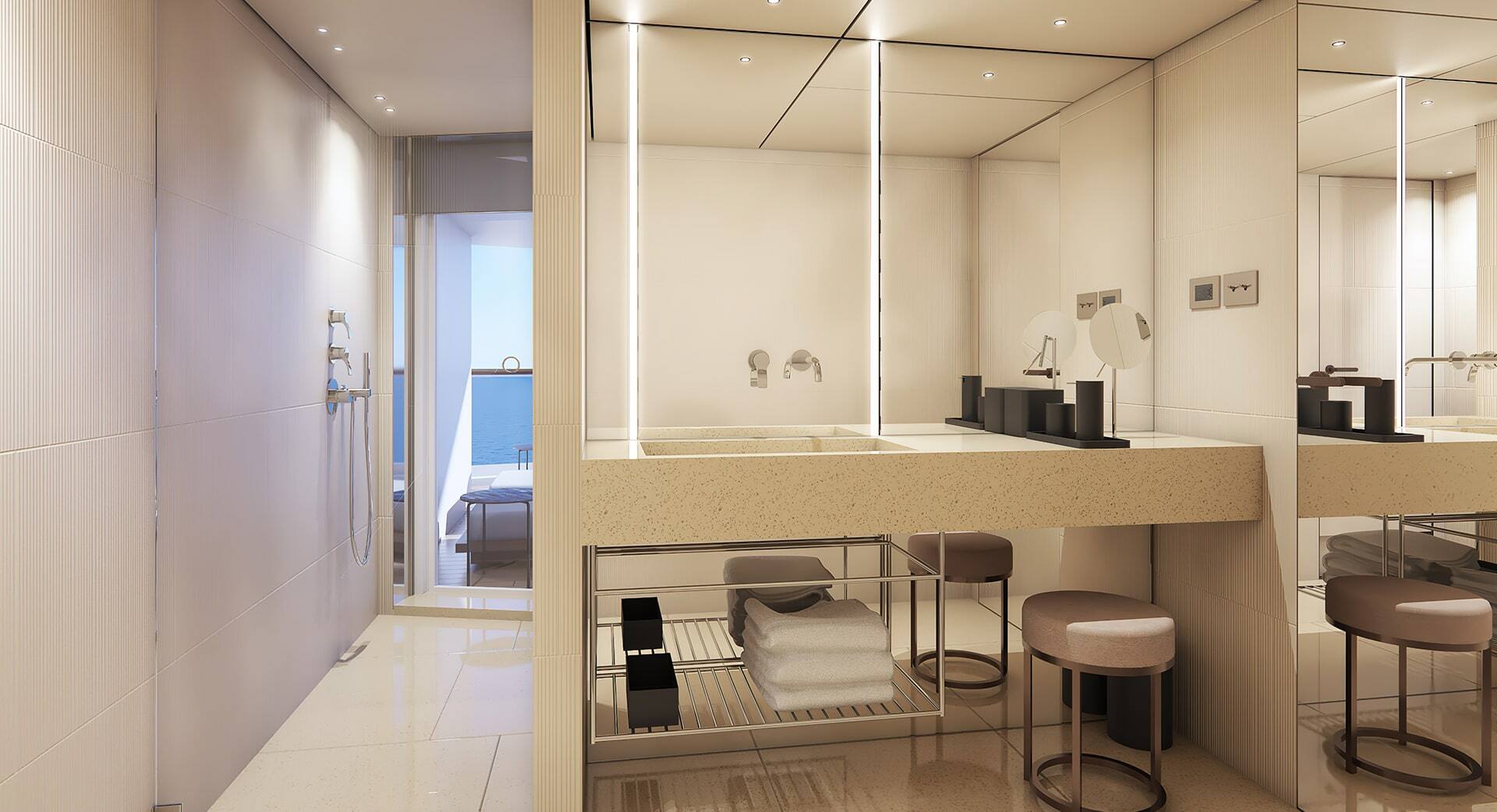 Baño de The Haven Penthouse con orientación a la popa
