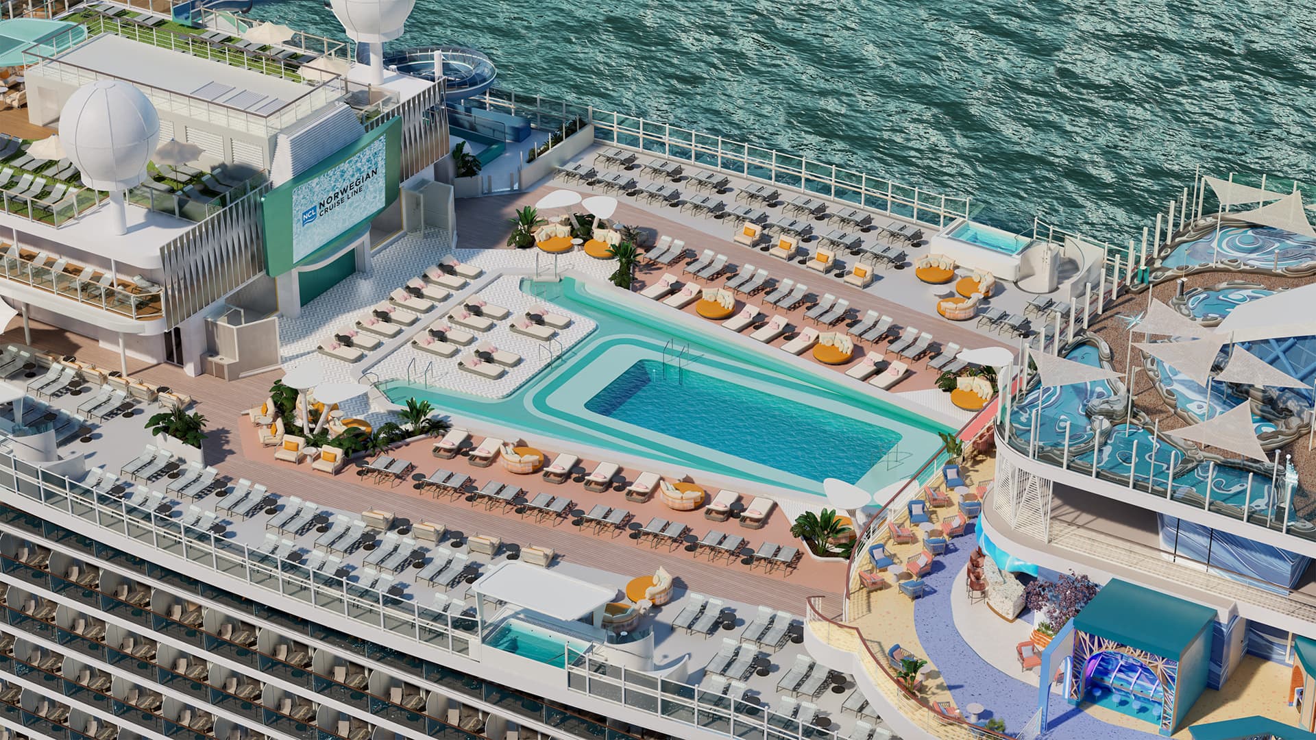 Cubierta de piscina más amplia