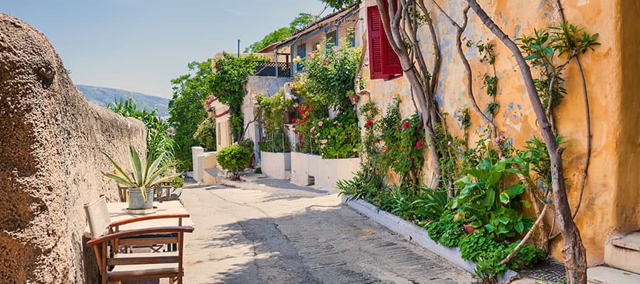 Calles hermosas en Atenas