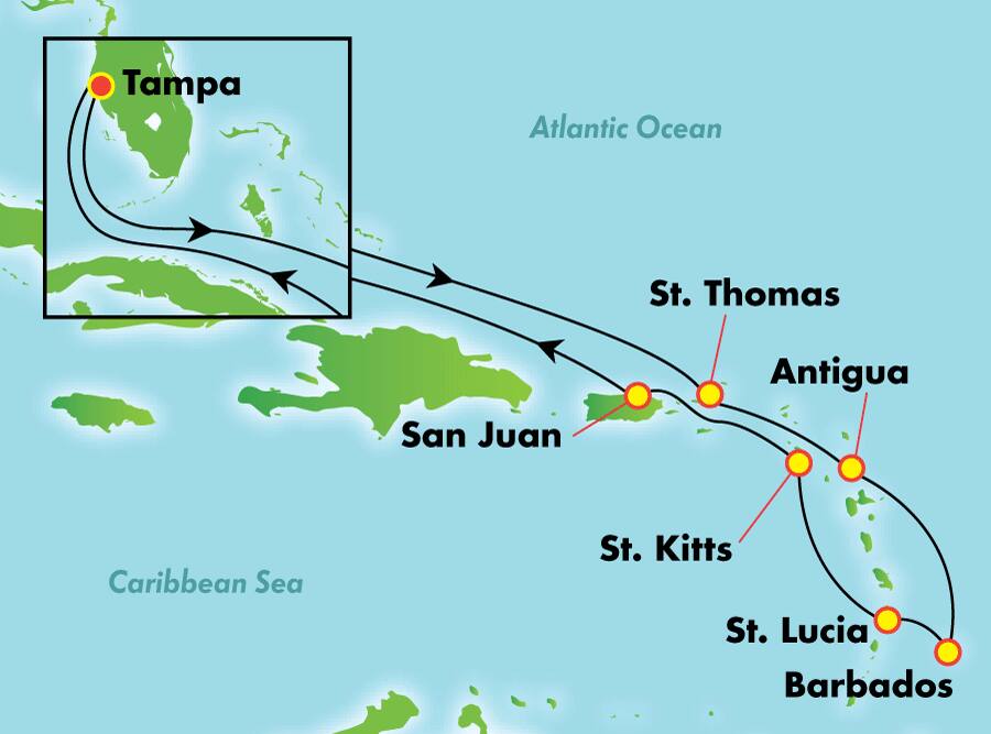12-Day Southern Caribbean from Tampa 12-Day Southern Caribbean from Tampa