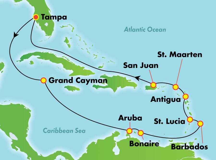 14-Day Southern Caribbean from Tampa 14-Day Southern Caribbean from Tampa