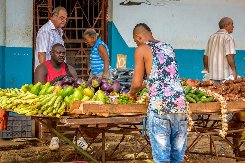 Cuban Produce Street Vendor Cuban Produce Street Vendor
