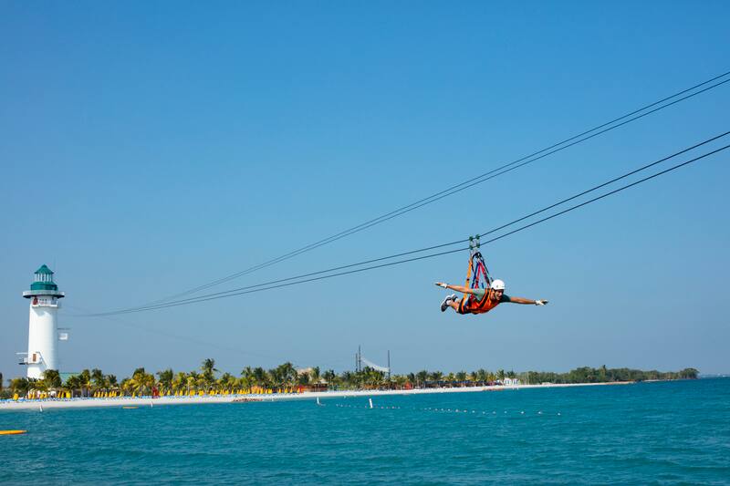 Flighthouse Zipline on Harvest Caye Flighthouse Zipline on Harvest Caye