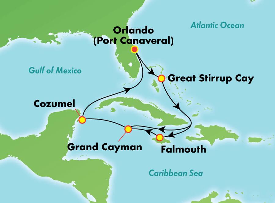 7-Day Western Caribbean from Orlando (Port Canaveral) 7-Day Western Caribbean from Orlando (Port Canaveral)