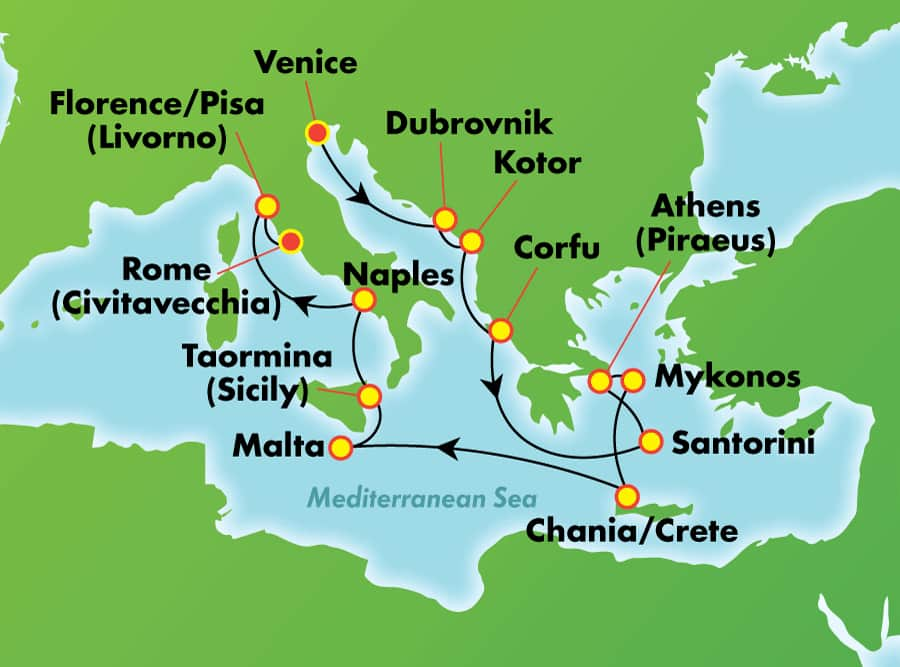 12 day mediterranean cruise norwegian