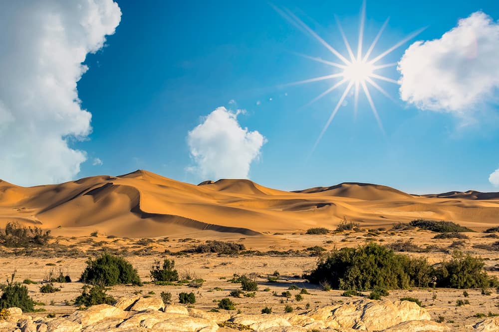 Sand dunes at Walvis Bay, Namibia