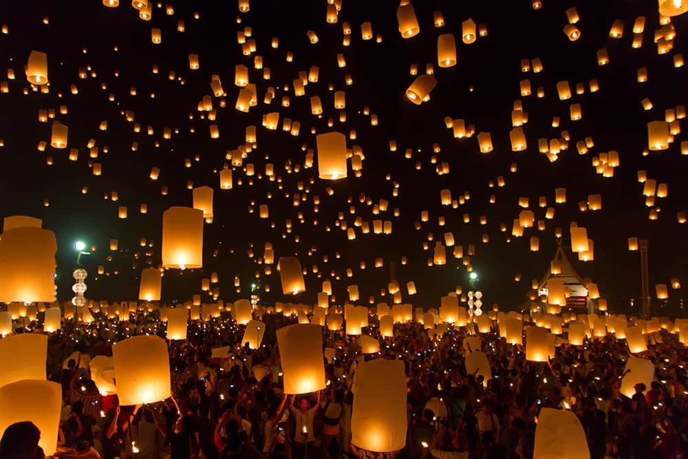Sky Lanterns in Taiwan