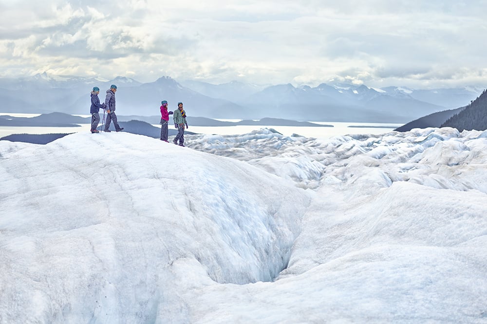 Groupe terre et glacier en Alaska