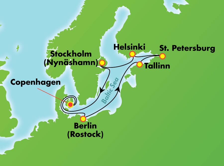 9-Day Scandinavia, Russia & Baltic from Copenhagen 9-Day Scandinavia, Russia & Baltic from Copenhagen