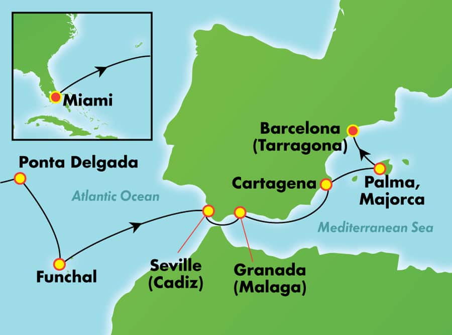 15-Day Transatlantic from Miami 15-Day Transatlantic from Miami
