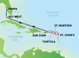 10 dias, de Tampa para o leste do Caribe 10 dias, de Tampa para o leste do Caribe
