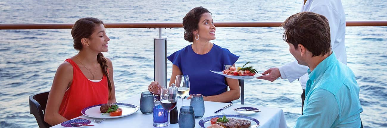 Dining on the Waterfront Norwegian Cruise Line