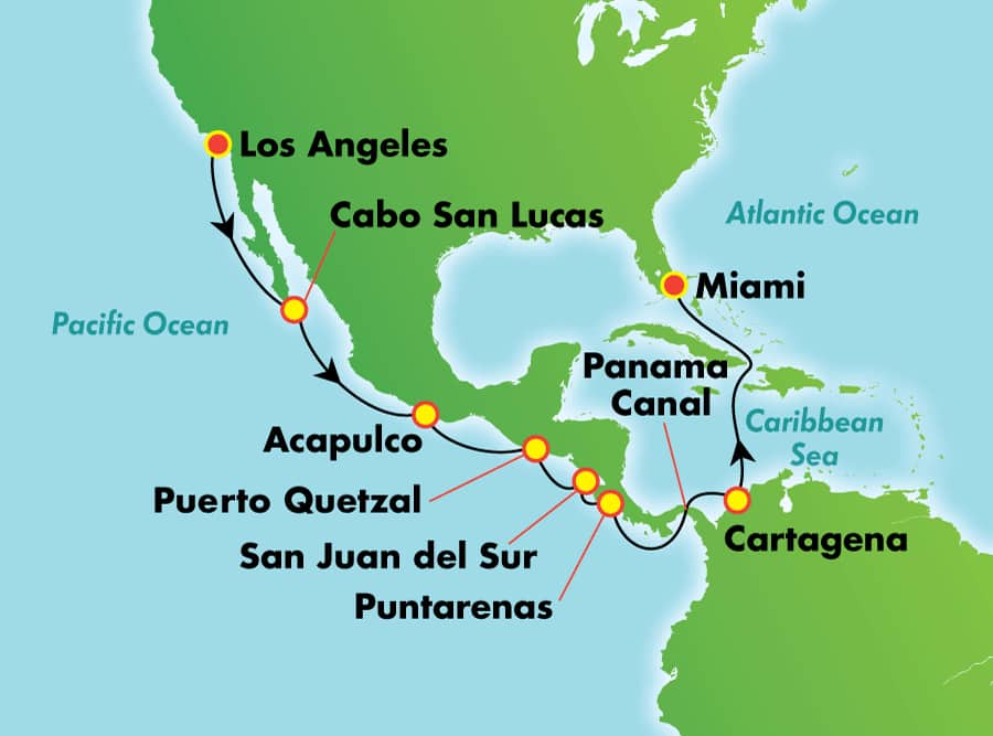 singles de panama canal cruise from los angeles to miami