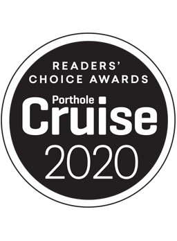 Logo del Reader's Choice Awards 2020 otorgado por Porthole Cruise Magazine