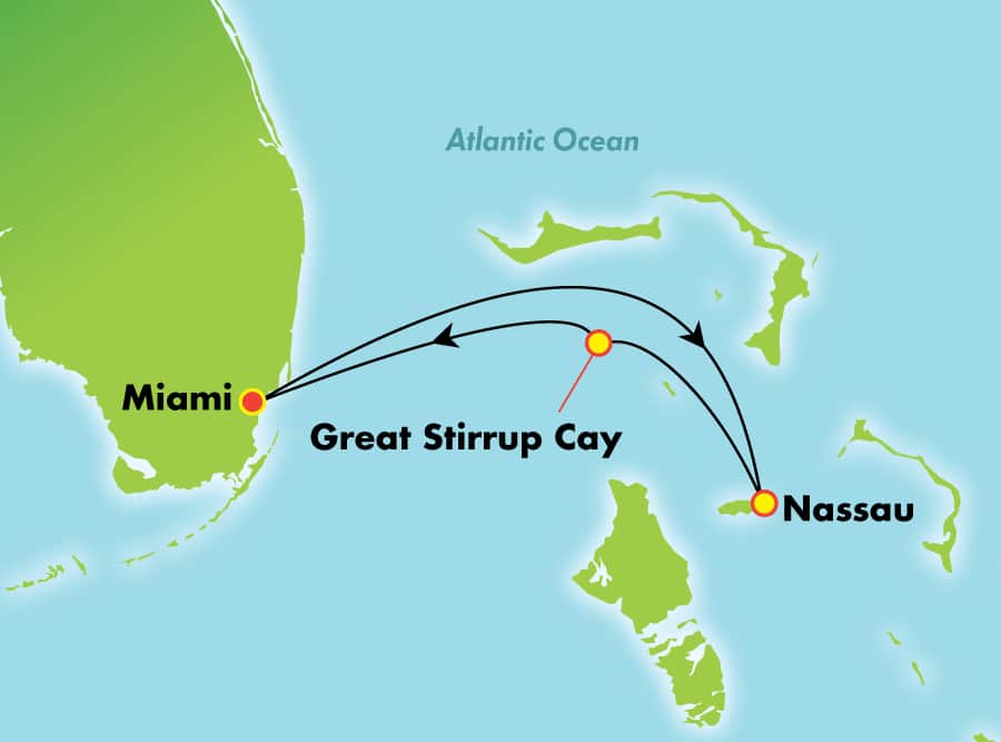 Is there a ferry from Miami to the Bahamas?