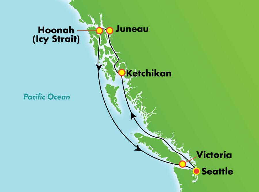 7-Day Scenic Alaska: Inside Passage from Seattle 7-Day Scenic Alaska: Inside Passage from Seattle