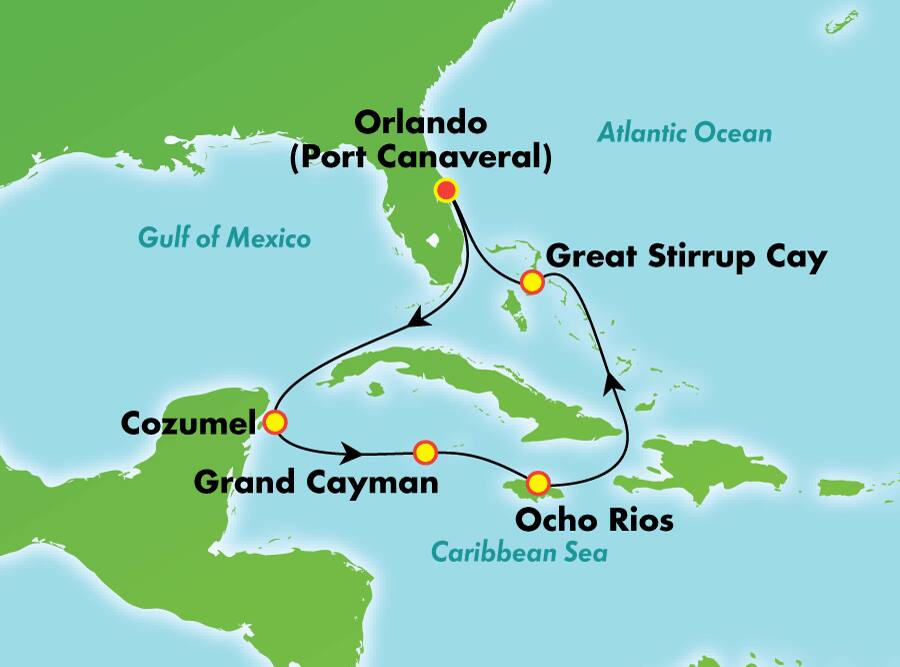 7-Day Western Caribbean from Orlando (Port Canaveral) 7-Day Western Caribbean from Orlando (Port Canaveral)