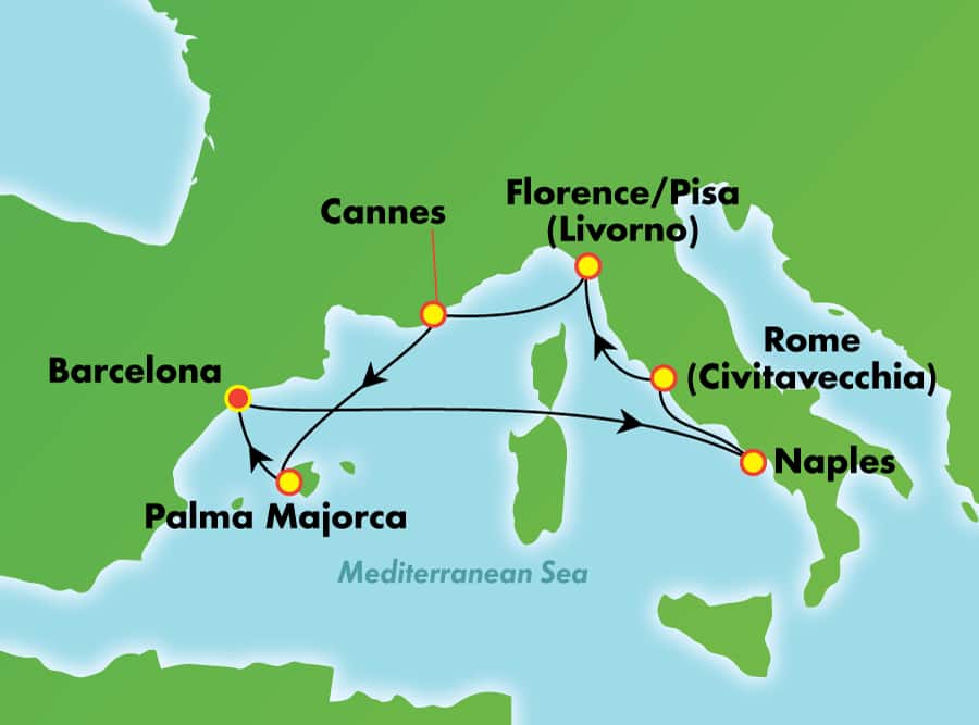 7 Day Mediterranean Cruises 2025