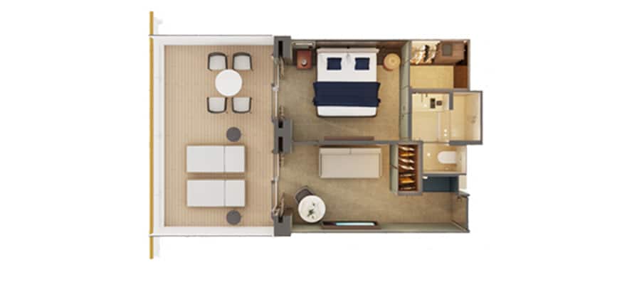 The Haven Aft-Facing Penthouse with Master Bedroom & Large Balcony Schematic
