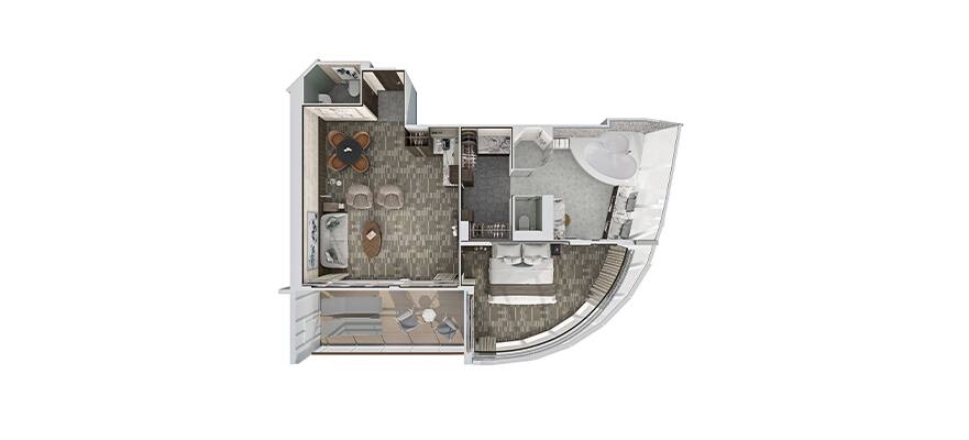 The Haven Deluxe Owner's Suite with Large Balcony floor plan
