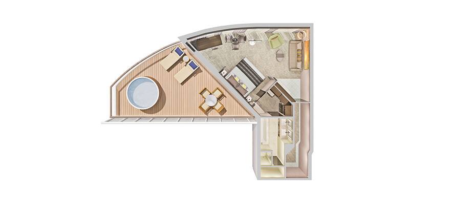 The Haven Deluxe Owner's Suite with Large Balcony floor plan