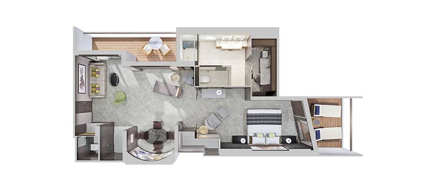 The Haven Owner's Suite with Large Balcony floor plan