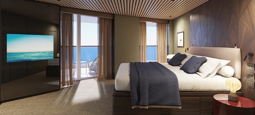 H4 – The Haven Owner's Suite mit Hauptschlafzimmer und großem Balkon, Heck