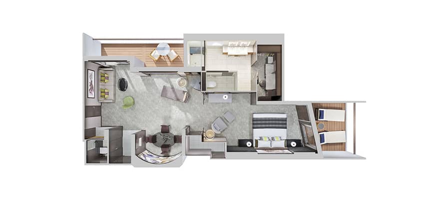 The Haven Deluxe Owner's Suite with Balcony floor plan