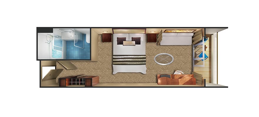Sail Away Club Balcony Suite floor plan
