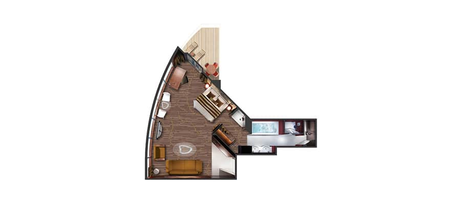 The Haven Deluxe Owner's Suite with Large Balcony floor plan