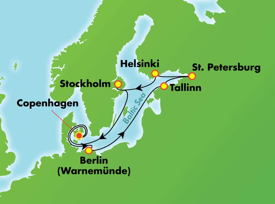 9 Tage Skandinavien, Russland und Ostsee ab Kopenhagen