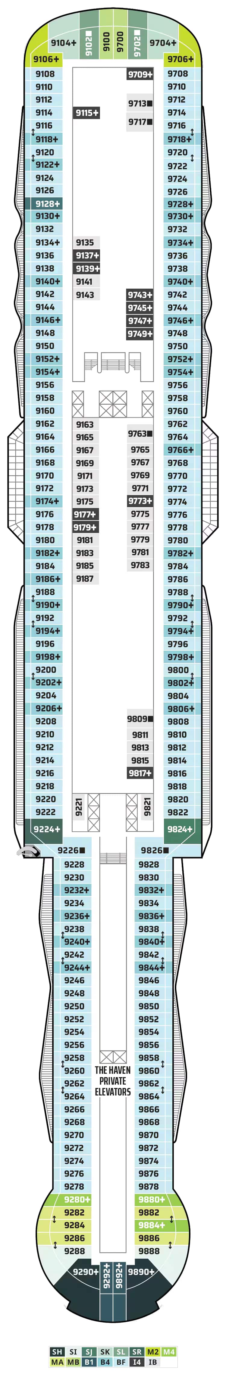 Deck 9 Deck Plan
