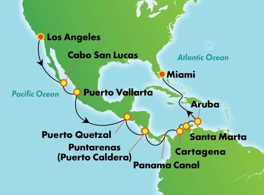 16 Tage Panamakanal-Entdeckungsreise: Von Ozean zu Ozean ab Los Angeles 16 Tage Panamakanal-Entdeckungsreise: Von Ozean zu Ozean ab Los Angeles