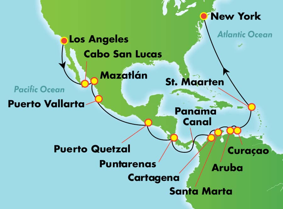 21Day Panama Canal from Los Angeles Norwegian Cruise Line