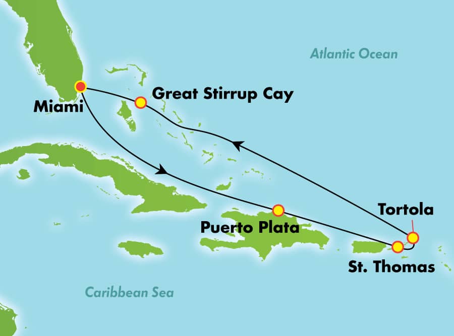 cruise from florida to eastern caribbean