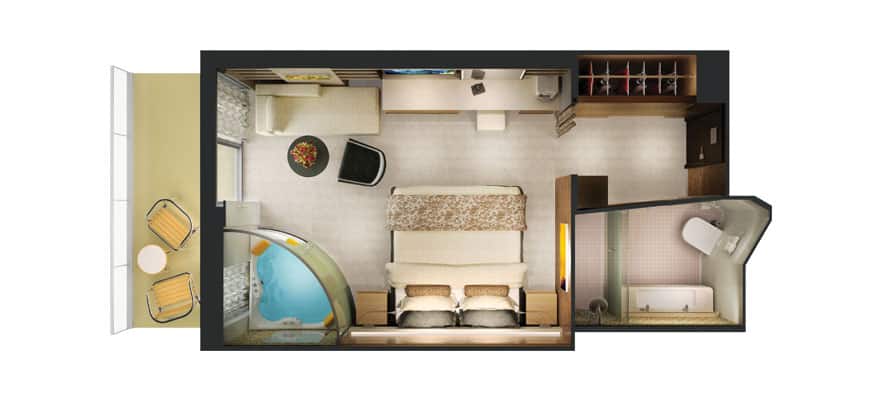 The Haven Penthouse Suite with Balcony floor plan