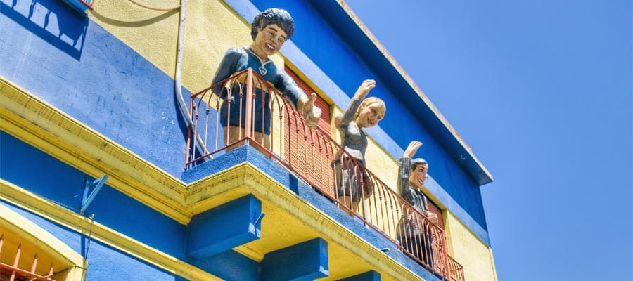 Coloridas viviendas en Caminito